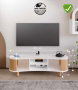 Hanah Home Soporte para TV Tokyo Blanco y Natural
